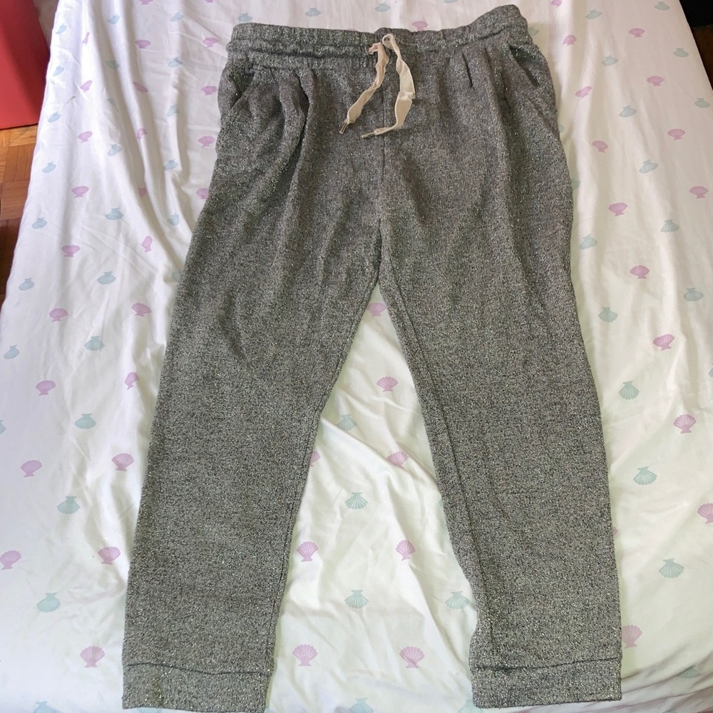 H&M Silver-Gray Textured Knit sparkled Fabric